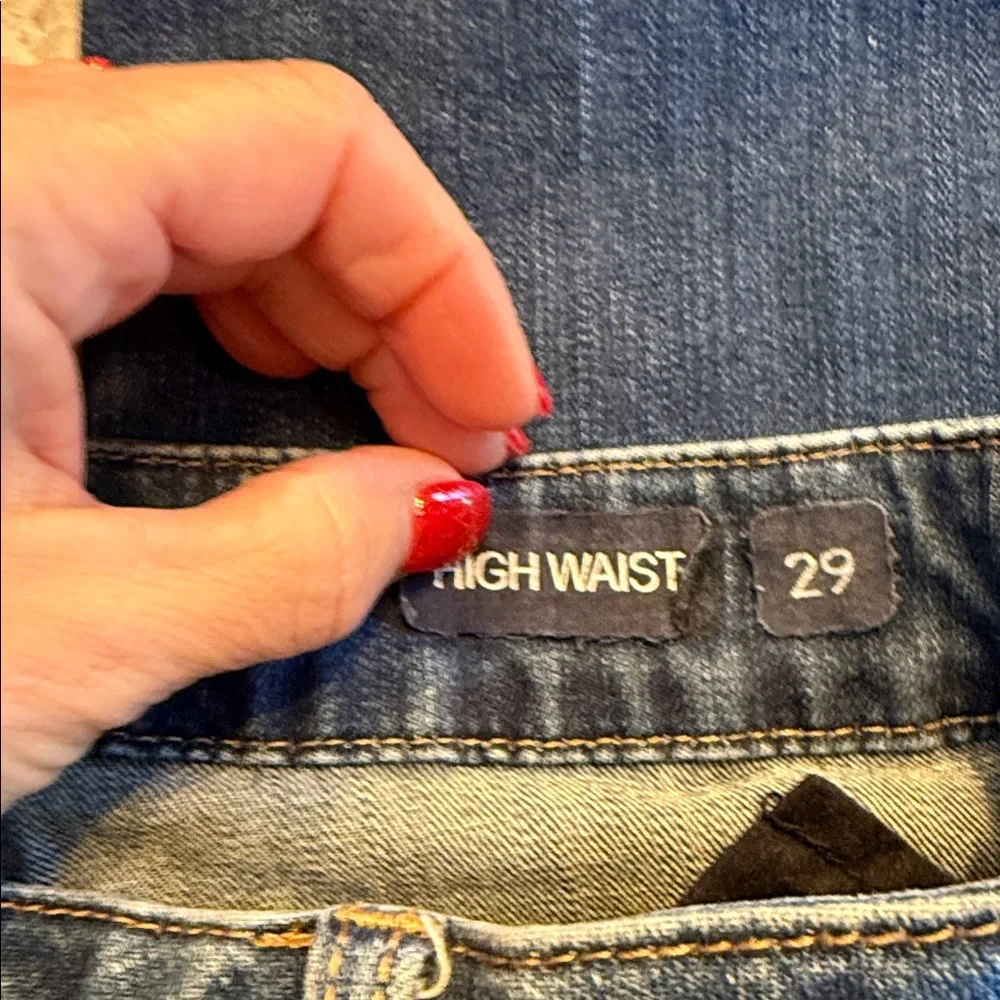 Grace Dark Blue Flare Jeans - Picture 4 of 9